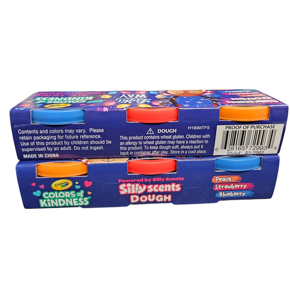 2 Packs of Crayola Silly Scents Dough Colors of Kindness 3 oz- 3 tubs 1 oz each. - Picture 2 of 3